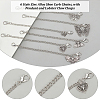 12Pcs 6 Style Alloy Curb Link Shoe Decoration Chain FIND-PHE00001-4