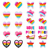 24Pcs 12 Styles Rainbow PVC Cabochons FIND-TA0005-48-3