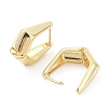 Rack Plating Brass Twist Teardrop Hoop Earrings EJEW-B027-03G-2