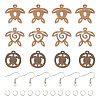  DIY Turtle Earring Making Kit WOOD-TA0001-86-10