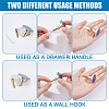4 Bags Round Zinc Alloy Acrylic Drawer Pull Handles FIND-DR0001-85D-3