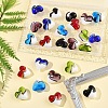 24Pcs 6 Colors Handmade Lampwork Beads LAMP-FS0001-35-8
