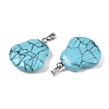 Synthetic Turquoise Pendants G-T138-208F-2