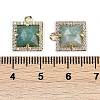 Natural Amazonite Faceted Square Charms G-I375-06G-04-3