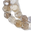 Natural Grey Agate Beads Strands G-K359-C11-01-4