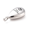 Non-Tarnish 304 Stainless Steel Urn Pendants LS-STAS-D179-19P-3