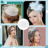 Satin Fabric with Polyester Flat Round Fascinator Hat Base for Millinery FIND-WH0173-320A-5