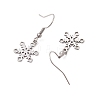 Non-Tarnish Hollow Christmas Snowflake 201 Stainless Steel Dangle Earrings for Women EJEW-JE05875-3