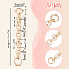 Unicraftale 2Pcs Alloy with Acrylic Oval Link Purse Strap Extenders FIND-UN0003-17-3