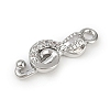 Brass Micro Pave Clear Cubic Zirconia Pendants KK-L238-23P-2