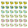 200Pcs Flower Opaque Resin Cabochons CRES-TA0001-73-1