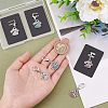 CHGCRAFT 6Pcs 3 Colors Alloy Rhinestone Pendant Decoration HJEW-CA0001-26-3