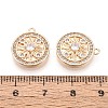 Brass Pave Clear Cubic Zirconia Pendants KK-T081-04G-3