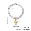 Fashionable Brass Micro Pave Clear Cubic Zirconia Charm Bracelets AF9298-20-1