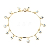 Star with Evil Eye Charm Necklace & Bracelet Jewelry Sets SJEW-JS01131-5