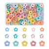 120Pcs 15 Style Transparent & Opaque Acrylic Bead Frames OACR-BT0001-03-1