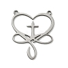 Hollow 201 Stainless Steel Pendants STAS-B136-01P-1