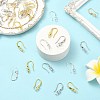 40Pcs 4 Colors Brass Micro Pave Clear Cubic Zirconia Hoop Earring Findings KK-CJ0003-97-5