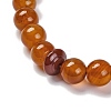 Natural Carnelian Beads Stretch Bracelets BJEW-A025-01E-3