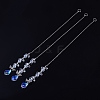 3Pcs Leaf Glass Hanging Suncatchers HJEW-TADJ0014-3