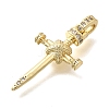 Brass Micro Pave Cubic Zirconia Pendants KK-P336-29G-2