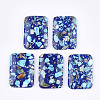 Assembled Synthetic Imperial Jasper and Natural Lapis Lazuli Pendants X-G-S329-048-1