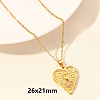 304 Stainless Steel Heart Pendant Necklaces for Men and Women FS-WG1B83F-14-1