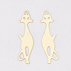 Brass Kitten Pendants X-KKC-S001-023KC-1