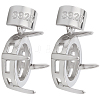 2Pcs Rhodium Plated 925 Sterling Silver Basket Pendant Settings STER-BBC0008-80-7