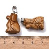 Natural Picture Jasper Pendants G-B127-07P-09-3