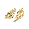 Brass Micro Pave Cubic Zirconia Pendants KK-L240-21G-2