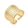 Tartan Brass Wide Open Cuff Rings for Women RJEW-A046-11G-1