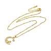 Brass Micro Pave Clear Cubic Zirconia Pendants Necklaces NJEW-K269-05G-05-2