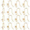 32Pcs 4 Styles Brass Pave Clear Cubic Zirconia Earring Hooks KK-BBC0025-69-7