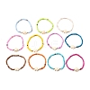 11Pcs Natural Persian Jade Round Beaded & Dyed Synthetic Turquoise Beaded Stretch Bracelets BJEW-JB12005-4