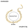 304 Stainless Steel Cable Chain Bracelets STAS-OY012-97G-2