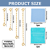 8Pcs 4 Styles Stainless Steel Textured Cable Chain Chain Extender FIND-HS00006-2