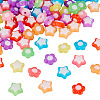 100Pcs 2 Styles Two Tone Opaque Acrylic Beads SACR-TA0001-59-3