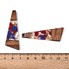 Transparent Resin & Walnut Wood Big Pendants RESI-TAC0017-70-D01-3