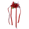 Silk Wrist Corsage AJEW-WH0248-39A-1