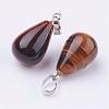 Natural Tiger Eye Pendants G-K187-04E-2