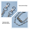 1Pc Zinc Alloy Thorn Double Layer Chain Belts for Pants HJEW-HS0001-09-4