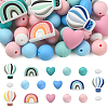 26Pcs Food Grade Eco-Friendly Silicone Beads SIL-YW0002-42A-2