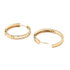 Brass Cubic Zirconia Hoop Earrings EJEW-D078-22KCG-2