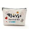 Nurse Cotton Linen Cosmetic Bag PW-WG63290-03-1