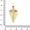 Rack Plating Brass with Cubic Zirconia Pendants KK-Q017-05A-G-3