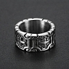 Cross Stainless Steel Wide Band Rings for Unisex PW-WG1DCF9-03-3