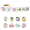 Round Paper Cat in Cup Cartoon Sticker Rolls X-PW-WG36611-01-1