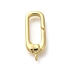 Rack Plating Oval Brass Spring Gate Rings KK-Z086-53G-04-1