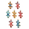 30Pcs 6 Colors Alloy Enamel Pendants ENAM-CJ0004-80-7